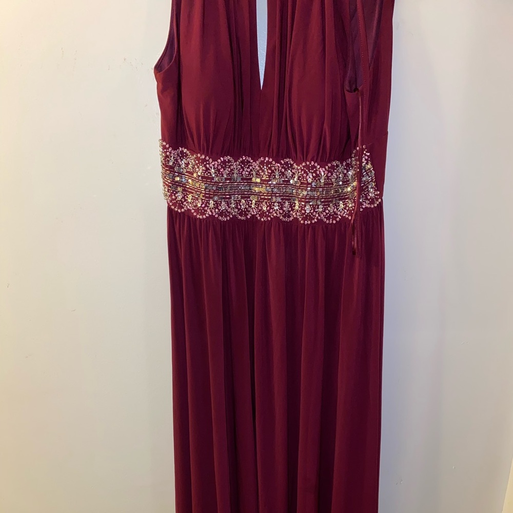 Maroon bridesmaid dress